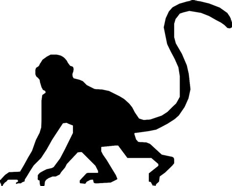 Silhouette Monkey Clip art - Silhouette png download - 951*763 - Free Transparent Silhouette png ...