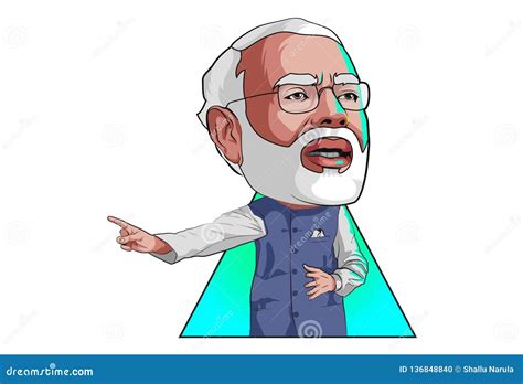 Cartoon Illustration of Narendra Modi Editorial Image - Illustration of ...