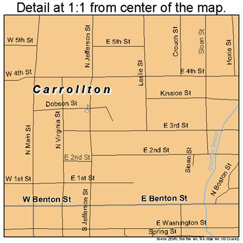 Carrollton Missouri Street Map 2911566