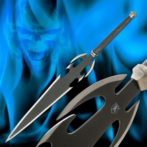 Triple Bladed Dark Demon Slayer Fantasy Sword | BUDK.com - Knives ...