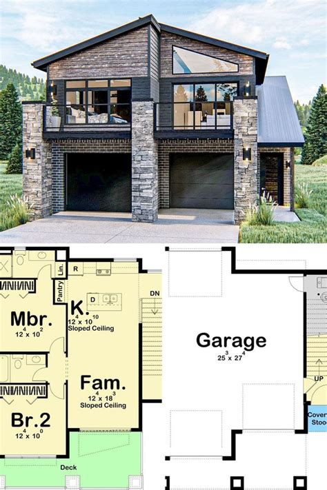 2-Bedroom Two-Story Modern Mountain Carriage Home (Floor Plan ...