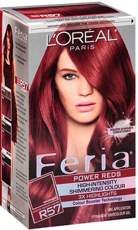 L'Oreal Paris Feria Permanent Hair Color, R57 Intense Medium Auburn, 1 Each - Walmart.com