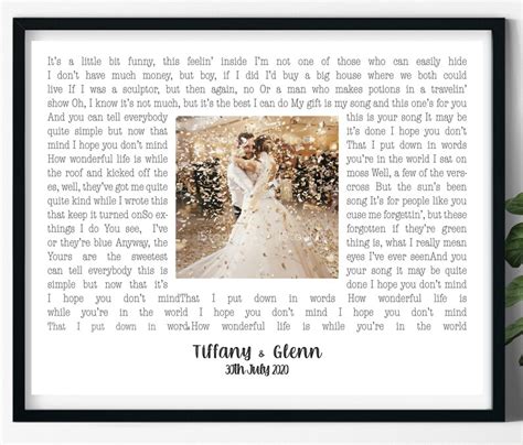 DIGITAL DOWNLOAD Favourite Song Lyrics Wedding Song Lyrics - Etsy