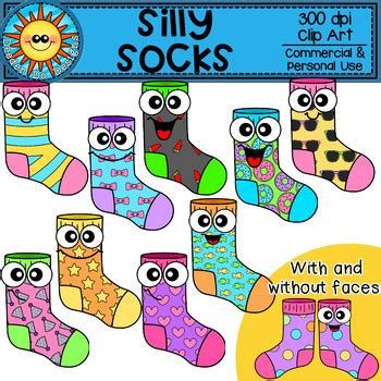 Silly Socks Clip Art by Deeder Do Designs | TPT