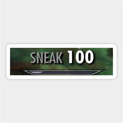 Sneak 100 - Skyrim - Sticker | TeePublic