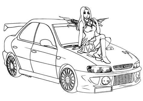 Subaru Impreza Rally Car Coloring Pages Sketch Coloring Page