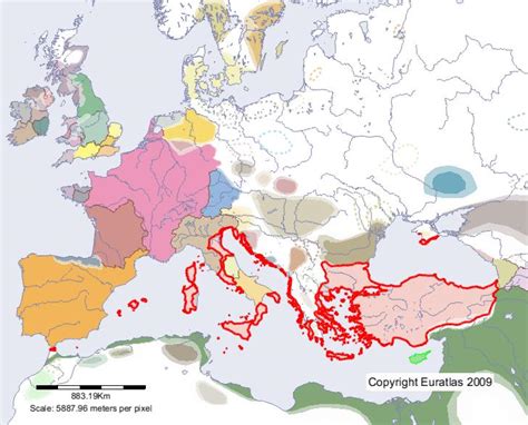 Euratlas Periodis Web - Map of Roman Empire in Year 700