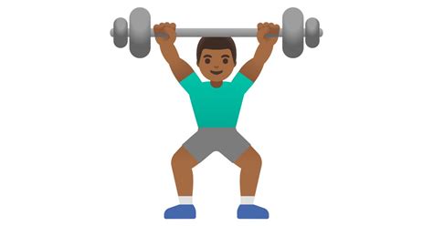 🏋🏾‍♂️ Man Lifting Weights: Medium-dark Skin Tone Emoji