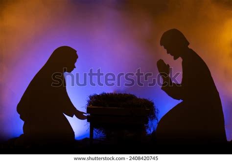 Nativity Scene Birth Jesus Christ Wooden Stock Photo 2408420745 ...