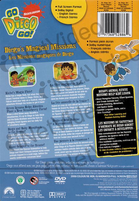 Go Diego Go! - Diego s Magical Missions (Bilingual) on DVD Movie