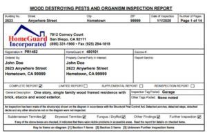 Northern California Sample Reports | HomeGuard