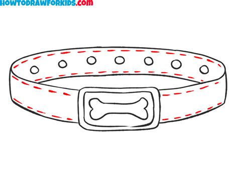 How to Draw a Dog Collar - Easy Drawing Tutorial For Kids