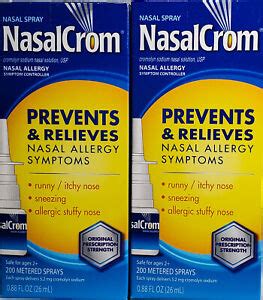 NasalCrom Cromolyn Sodium Nasal Allergy Spray 26mL Bottle -2 Pack -Exp 06-2023 | eBay