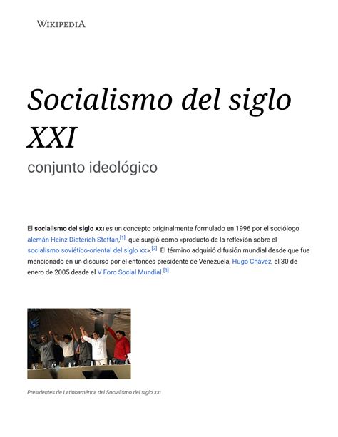 Socialismo del siglo XXI - Wikipedia, la enciclopedia libre ...