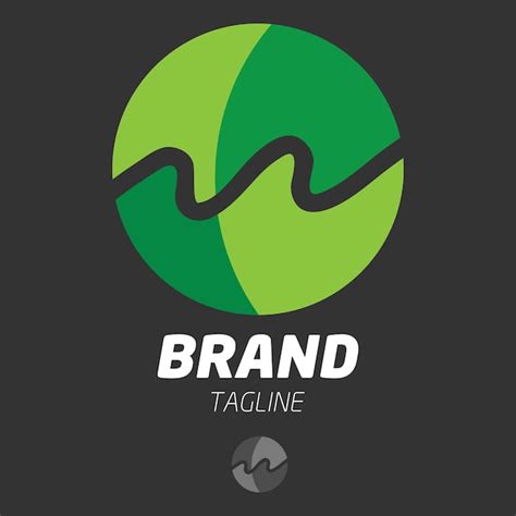 Premium Vector | A green circle with the word logo on it