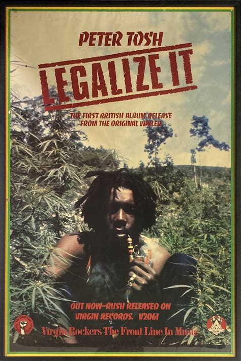 Lot 481 - PETER TOSH - LEGALIZE IT PROMO POSTER.