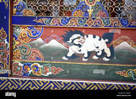 Traditional Bhutanese Wall Painting Stock Photo - Alamy