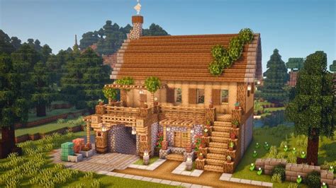 Minecraft Starter House with Mine Entrance