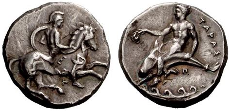 17515 - Taras (nomos rider/Taras FB 48) over Corinth (Pegasus/Athena) (Numismatica Ars Classica ...