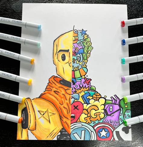 Fortnite Art | Art markers drawing, Doodle art designs, Vinyl art paint