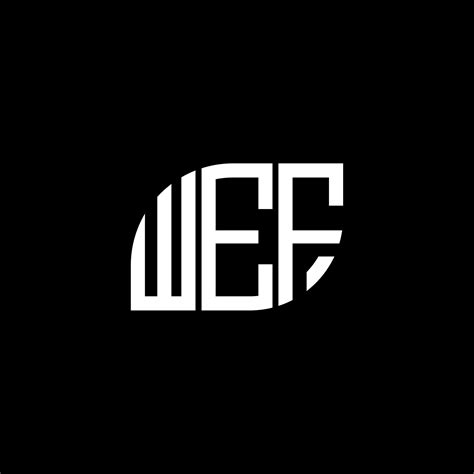 WEF letter logo design on black background. WEF creative initials letter logo concept. WEF ...