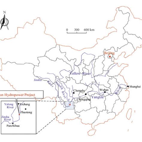 Geographical location of the Baihetan hydropower station [17]. | Download Scientific Diagram