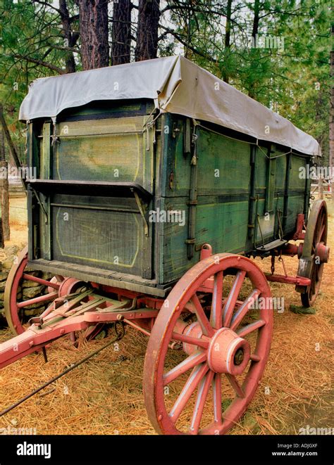 Freight wagon Oregon High Desert Museum Oregon Stock Photo - Alamy