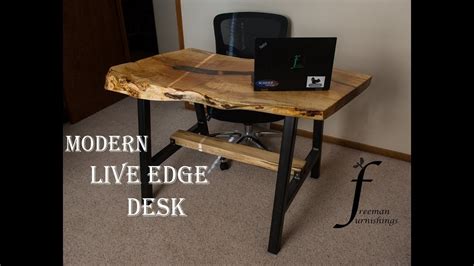 Modern Live Edge Desk | Live edge desk, Slab desk, Desk