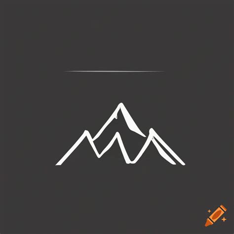 Minimalist black mountain logo on Craiyon