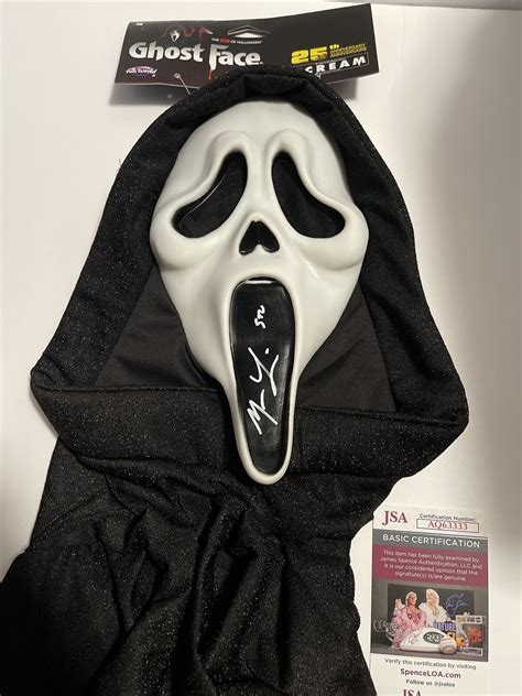 Matthew Lillard signed 25th Anniversary MASK GHOSTFACE Scream 1996 Stu ...