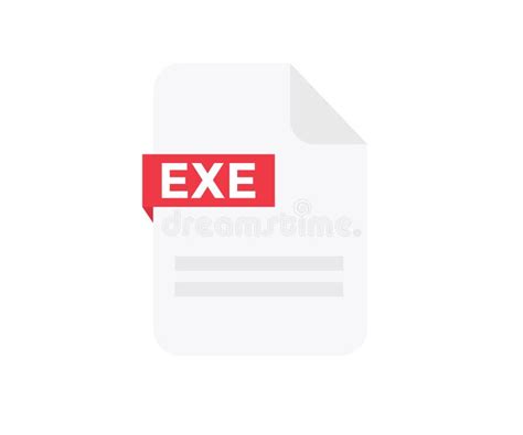 File Format EXE Logo Design. Document File Icon. Element for Applications, Web Sites. Stock ...