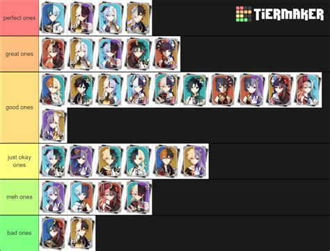 Liyue Characters (and some others) Ships Tier List (Community Rankings) - TierMaker