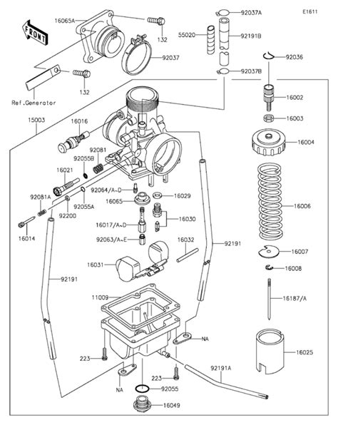 Kawasaki KX 65 2016 Carburetor supplied next day (UK only) by Fowlers Parts