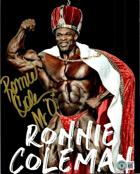 RONNIE COLEMAN 8 X MR OLYMPIA WEIGHTLIFTING HAND SIGNED 8X10 W/ BAS COA ...