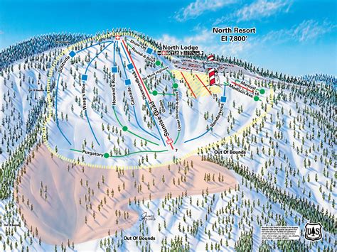 Mountain High Resort North Resort Ski Trail Map - Wrightwood California United States • mappery