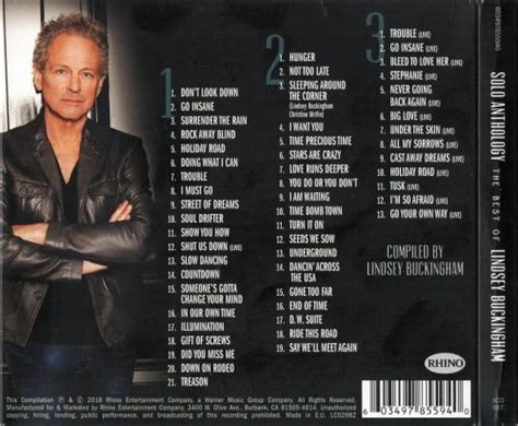 Lindsey Buckingham - Solo Anthology: The Best Of Lindsey Buckingham (2018) 3CD Set, Deluxe Edition