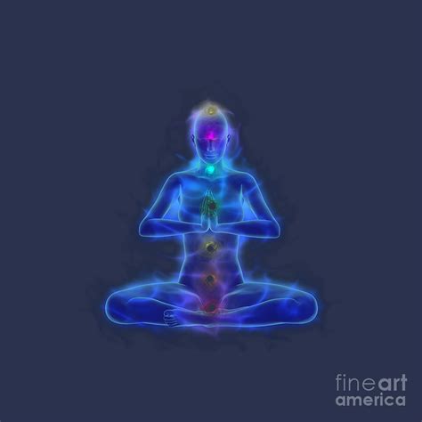 Purple Violet chakra Meditation cobalt Blue Digital Art by Hichem Serir ...