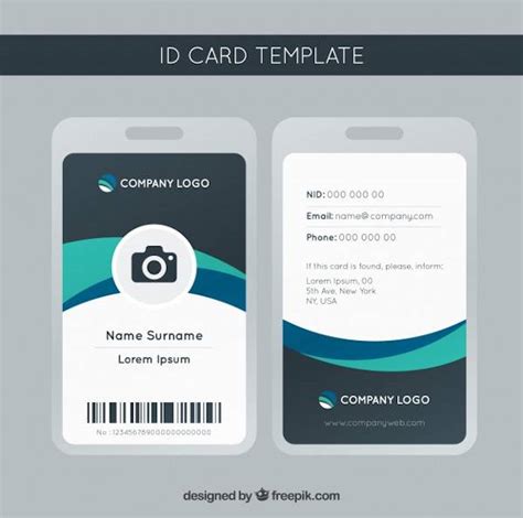 Printable Blank Id Card Template