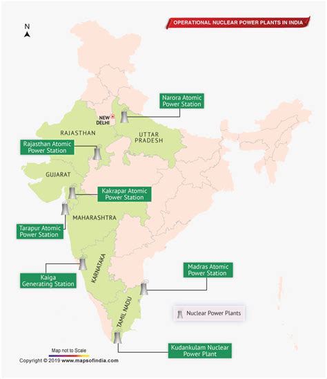 Map Of India Depicting 7 Nuclear Operational Power - 7 Major Nuclear ...