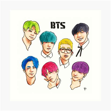 "BTS Colorful" Art Print by JudithzzYuko | Redbubble