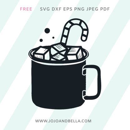Hot Cocoa Mug SVG • Free Svg for Cricut• Jojo & Bella