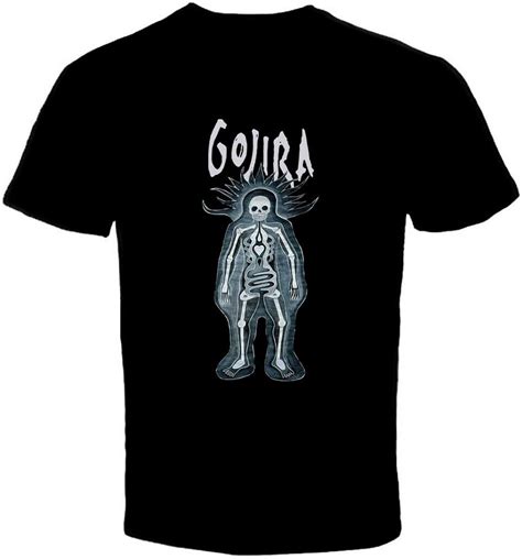 Gojira Band T-Shirt Printed Tee for Men's Short-Sleeve Black XXL ...