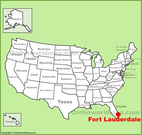 Fort Lauderdale location on the U.S. Map - Ontheworldmap.com