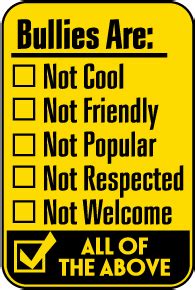 No Bully Zone Signs - Large Selection, Ships Fast