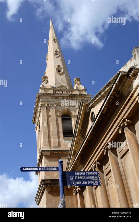 "St Paul's, Anglican Cathedral, Valletta", Malta Stock Photo - Alamy