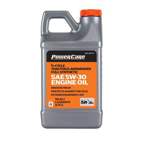 Power Care 5W-30 48 oz. Full Synthetic Lawnmower Oil-66781 - The Home Depot