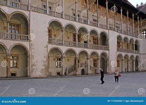 Arcaded Courtyard of Wawel Castle, Krakow, Poland Editorial Photography - Image of people, arch ...