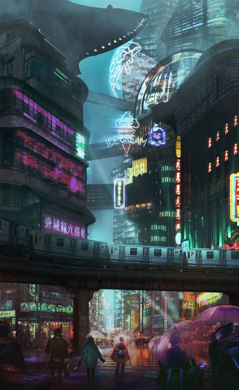 cyberpunk city concept art | Cyberpunk city, Sci fi concept art, Futuristic city