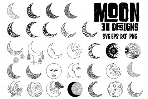 Moon Drawing, Hand-drawn Moon. Graphic by ElementDesignAndArt · Creative Fabrica