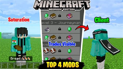 Top 4 Best Useful Mods For Minecraft Pe || Mods for MCPE 1.20 - YouTube